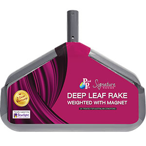 Pool Pro Signature Range Deluxe Deep Leaf Rake Weighted with Magnet